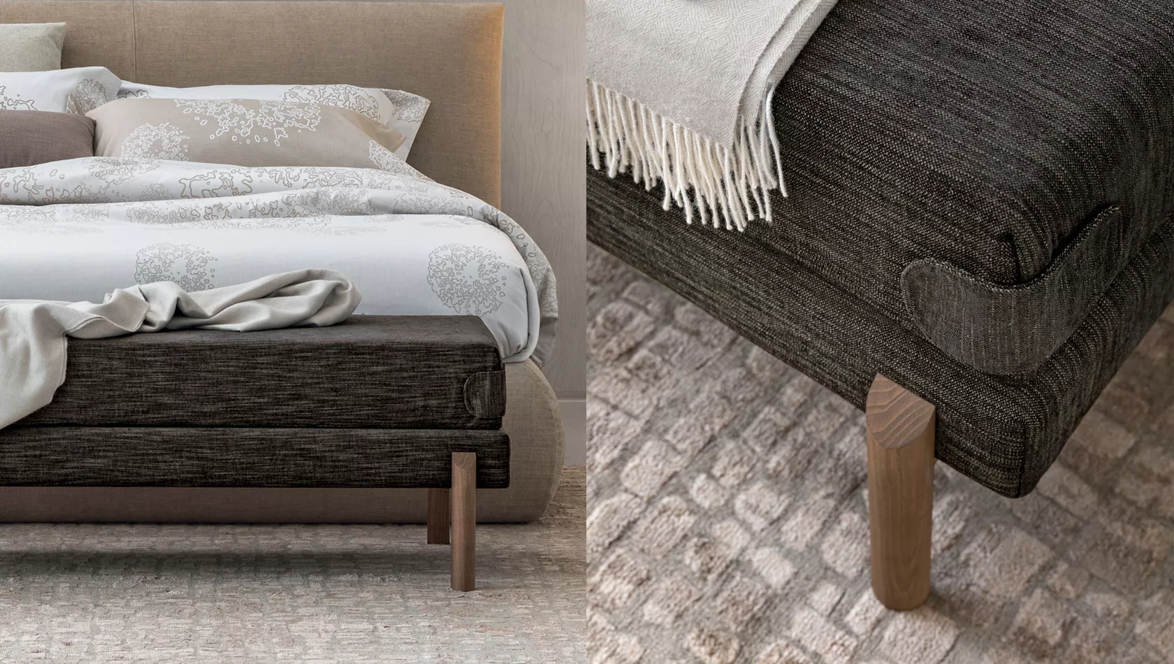 Panca Sit B con piedi Wood