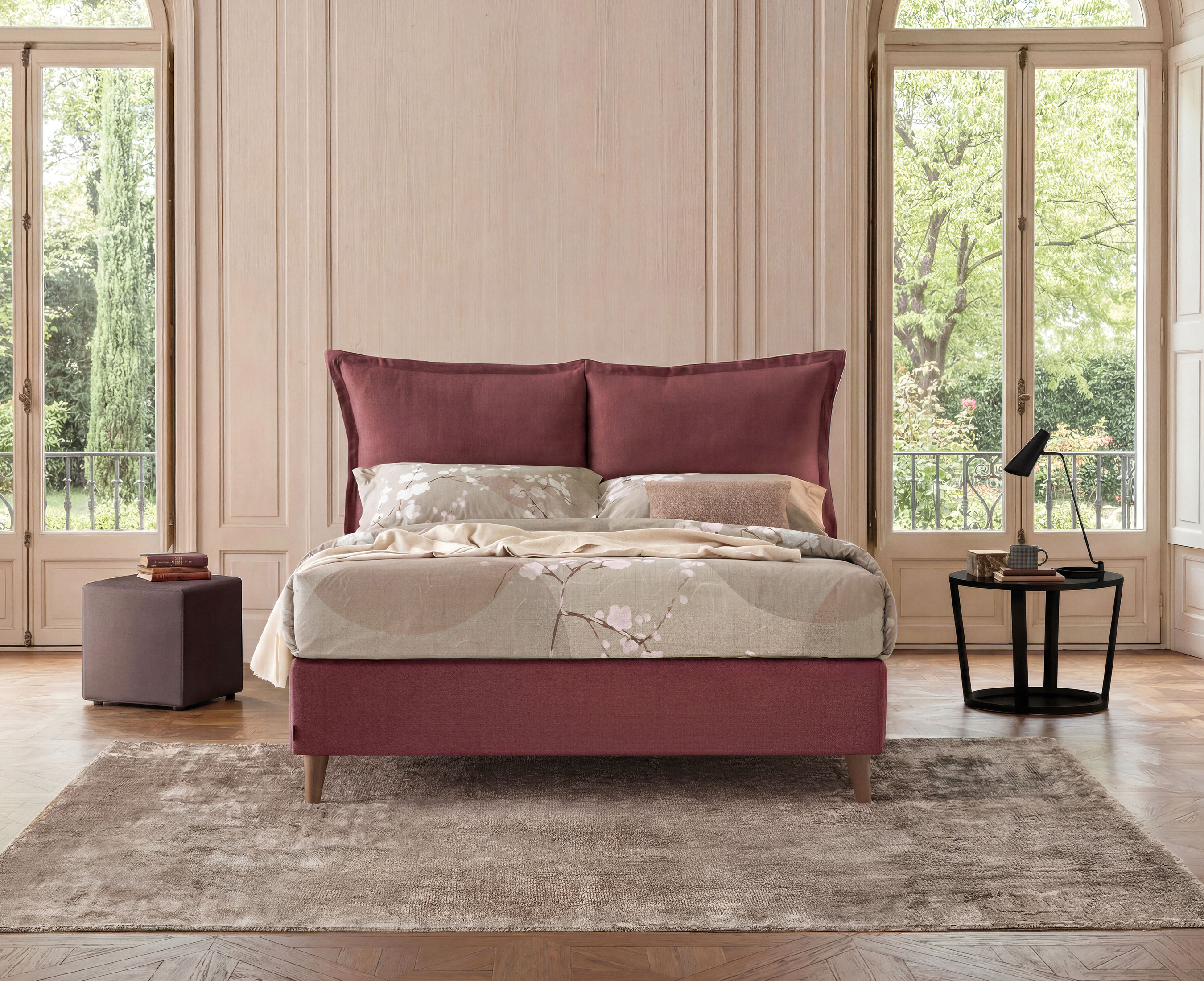 Mariposa letto tessile con cuscini reclinabili