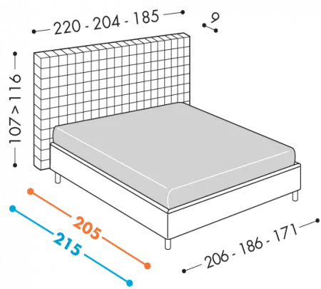 Letto Basket
Disponibile con basi H18 - 25 – 32