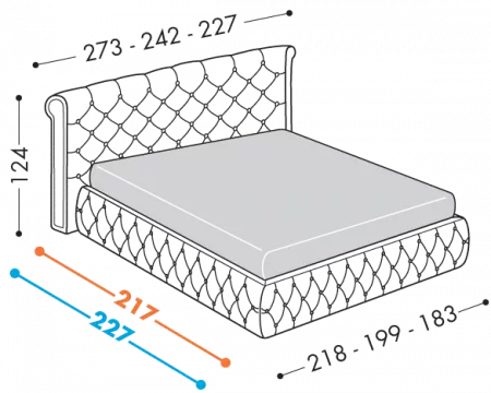 Letto Opera Lirico Round Capitonnè
Disponibile con base H32