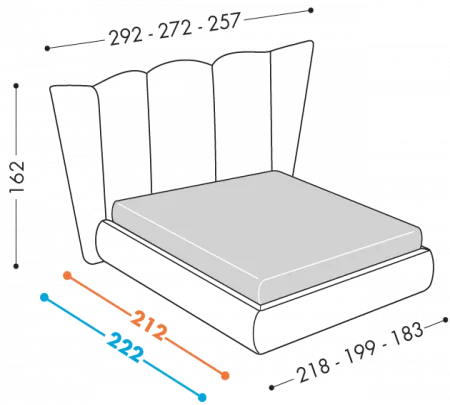 Letto Opera Sipario Round
Disponibile con base H32