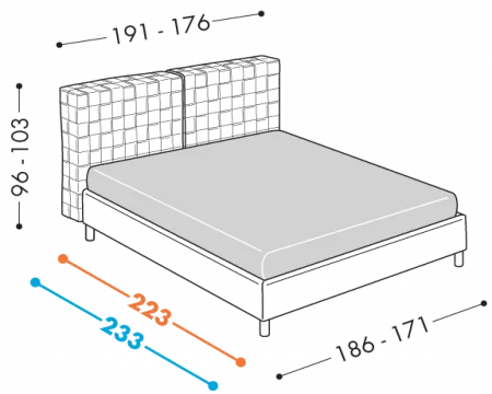 Letto Urbano Basket
disponibile con base H18 - H25