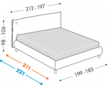 Letto Fanny Round
Disponibile con basi H25 – 32