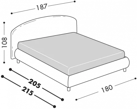 Letto Castle Round
Disponibile con base H25 