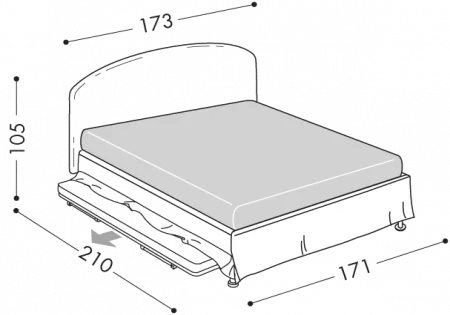 Letto Castle Combi
Disponibile con base h18 Combi